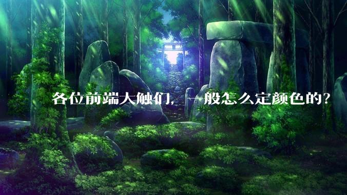 各位前端大触们，一般怎么定颜色的？