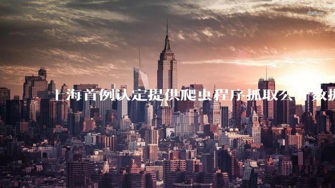 上海首例认定提供爬虫程序抓取公开数据构成提供侵入计算机信息系统程序罪案，该案件有哪些细节值得关注？